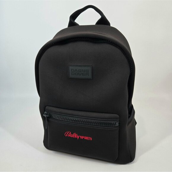 Dagne Dover Medium Black Dakota Backpack Neoprene Onyx Embroidered Company Logo - Picture 1 of 12